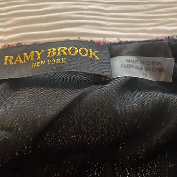 Ramy Brook Auerbach Dolman Long Sleeve V-Neck Multicolor Sequin Mini Dress - Picture 2 of 10